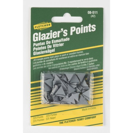 FLETCHER-TERRY -Terry Glazier Points For Repairing or reglazing windows 0 oz , 225PK 08-511